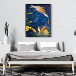 Encadré 36 x 48 - Poissons colorés sous l'océan