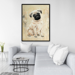 Encadré 36 x 48 - Petit chien pug