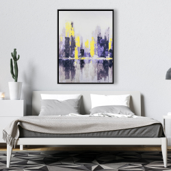Framed 36 x 48 - Abstract and blurry cityscape