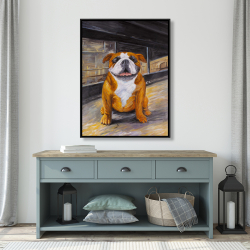 Encadré 36 x 48 - Bouledogue souriant
