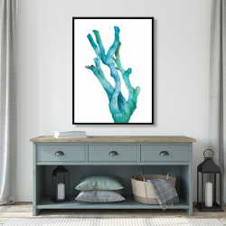 Framed 36 x 48 - Small watercolor sea coral