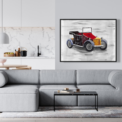 Framed 36 x 48 - Vintage car with sunroof