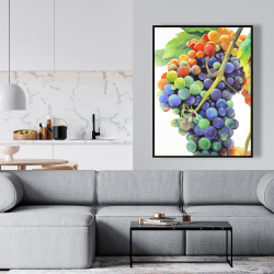 Framed 36 x 48 - Colorful bunch of grapes