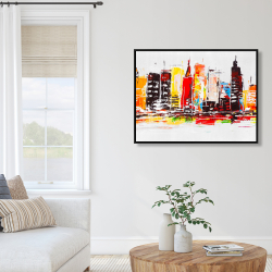 Encadré 36 x 48 - Ville aux couleurs vives