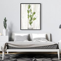 Framed 36 x 48 - Rosemary on wood