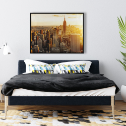 Framed 36 x 48 - New york city at sunset