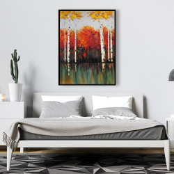 Encadré 36 x 48 - Bouleaux en automne