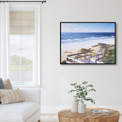 Encadré 36 x 48 - Promenade à la plage
