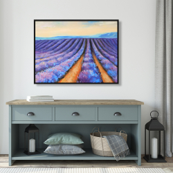 Encadré 36 x 48 - Champs de lavande