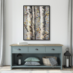 Framed 36 x 48 - Blossoming birches
