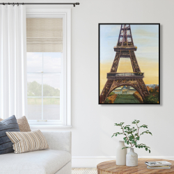 Framed 36 x 48 - Eiffel tower by dawn