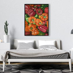 Framed 36 x 48 - A lot of peppers