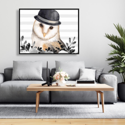 Framed 36 x 48 - Owl detective