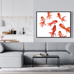 Framed 36 x 48 - Red fishes