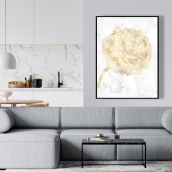 Framed 36 x 48 - Golden peony