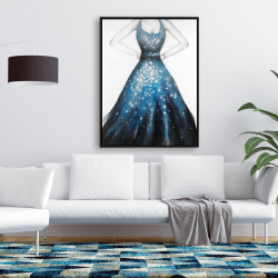 Encadré 36 x 48 - Robe bleue de princesse