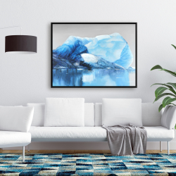 Framed 36 x 48 - Iceland icebergs