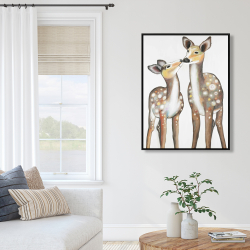 Framed 36 x 48 - Deer with its fawn