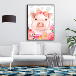 Framed 36 x 48 - Pretty pig