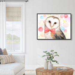 Framed 36 x 48 - Chic owl