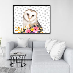 Encadré 36 x 48 - Jolie hibou