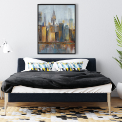 Framed 36 x 48 - Cityscape with chrysler building