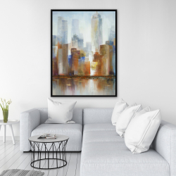 Framed 36 x 48 - Cityscape in the fog