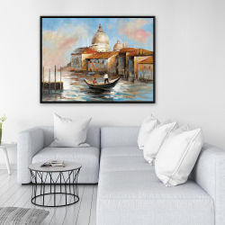 Framed 36 x 48 - Two europeans on a gondola