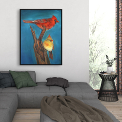 Framed 36 x 48 - Birds on a branch