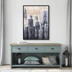Encadré 36 x 48 - Immeubles au travers des nuages