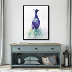 Framed 36 x 48 - Graceful peacock
