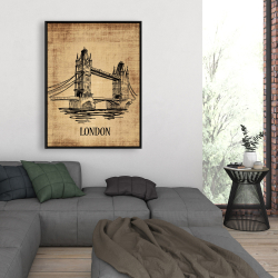 Framed 36 x 48 - Tower bridge illustration