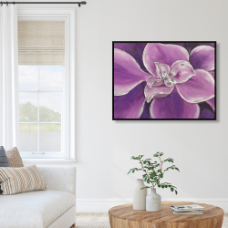 Framed 36 x 48 - Purple flower closeup