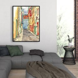 Framed 36 x 48 - Lane in le petit champlain