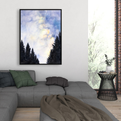 Framed 36 x 48 - Starry sky in forest