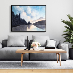 Framed 36 x 48 - Lakeview by night