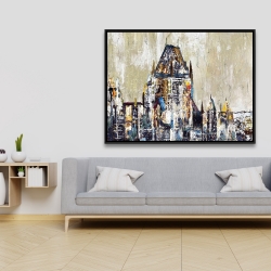 Encadré 36 x 48 - Château frontenac abstrait