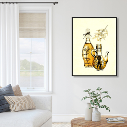 Framed 36 x 48 - Two bottles of olive oil