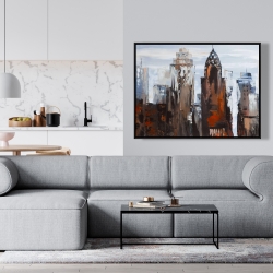 Framed 36 x 48 - Gray day in the city