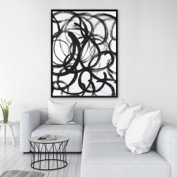 Framed 36 x 48 - Abstract curly lines