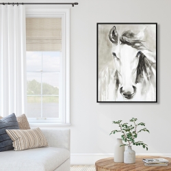 Framed 36 x 48 - Beautiful abstract horse