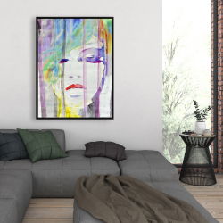Framed 36 x 48 - Abstract colorful portrait