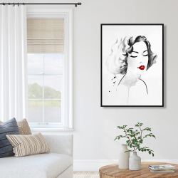 Encadré 36 x 48 - Femme aquarelle
