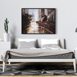 Framed 36 x 48 - Morning street scene