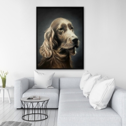 Framed 36 x 48 - Field spaniel