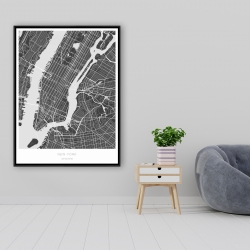 Encadré 36 x 48 - Plan graphique de new-york