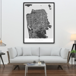 Encadré 36 x 48 - Plan graphique de san francisco