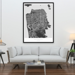 Framed 36 x 48 - San francisco graphic map