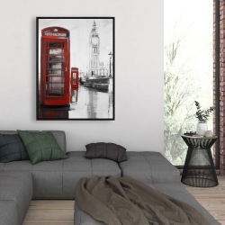 Framed 36 x 48 - Red phonebooth with the big ben