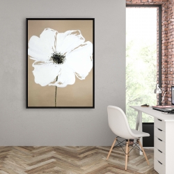 Framed 36 x 48 - Abstract color splash petals flower
